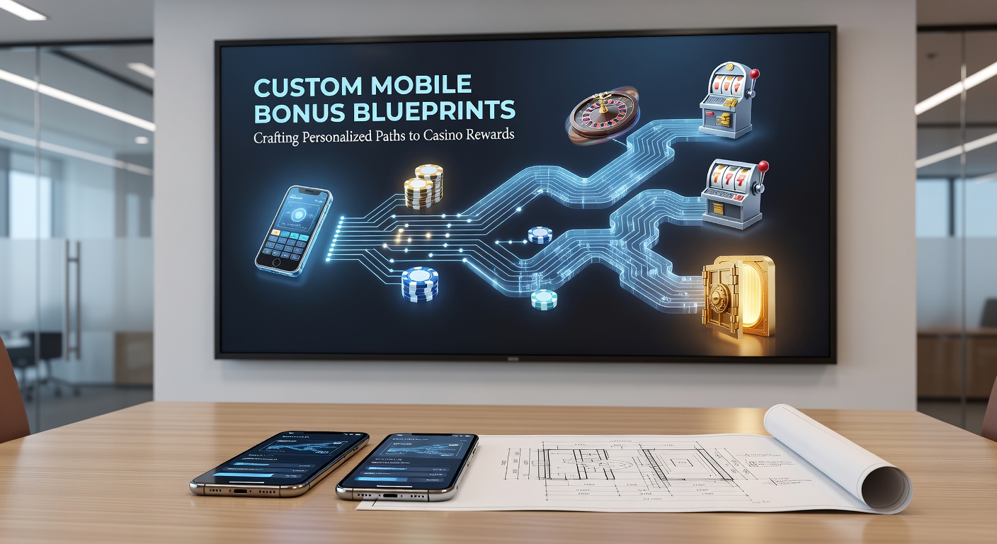 Mobiele telefoon met casino-app die een gepersonaliseerde bonusroute toont, inclusief free spins en vip-niveaus