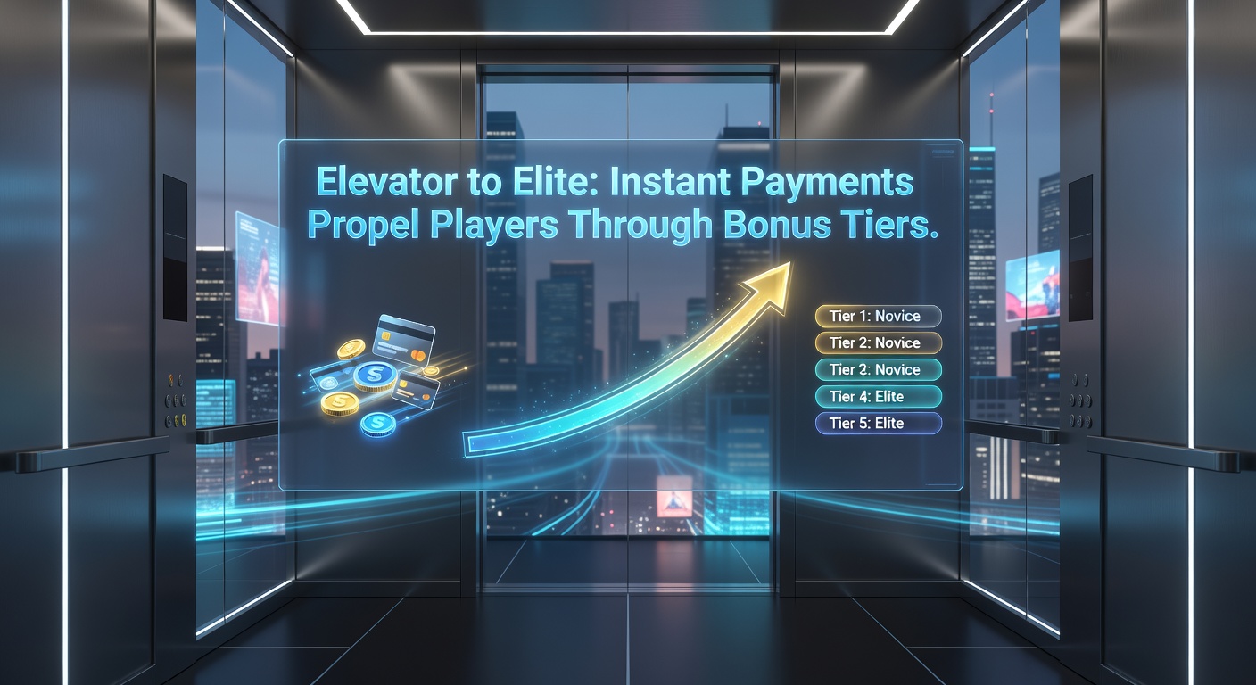 Grafiek die de snelle klim door bonusniveaus illustreert via instant betalingen in online casino's