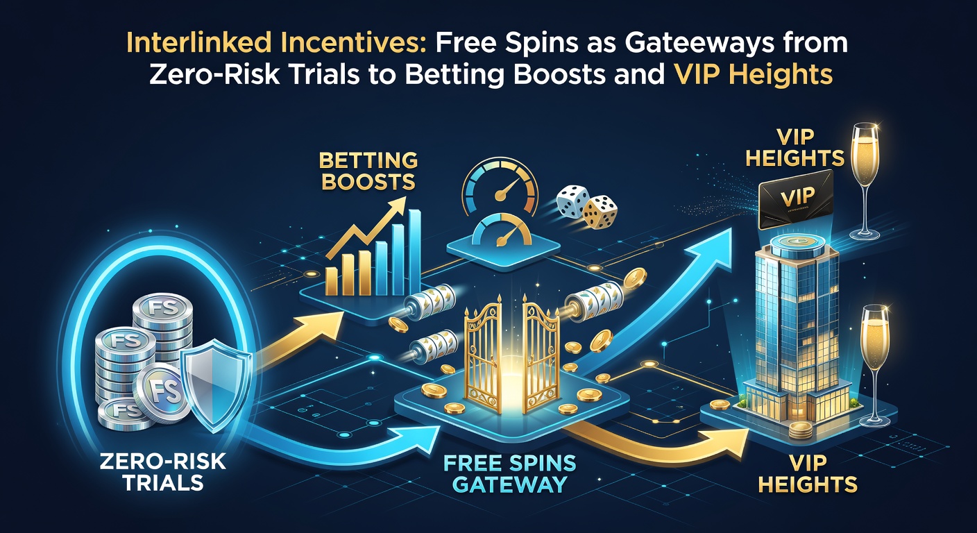 Speler aan een mobiel scherm met gratis spins die overgaan in VIP-beloningen en hogere inzetten