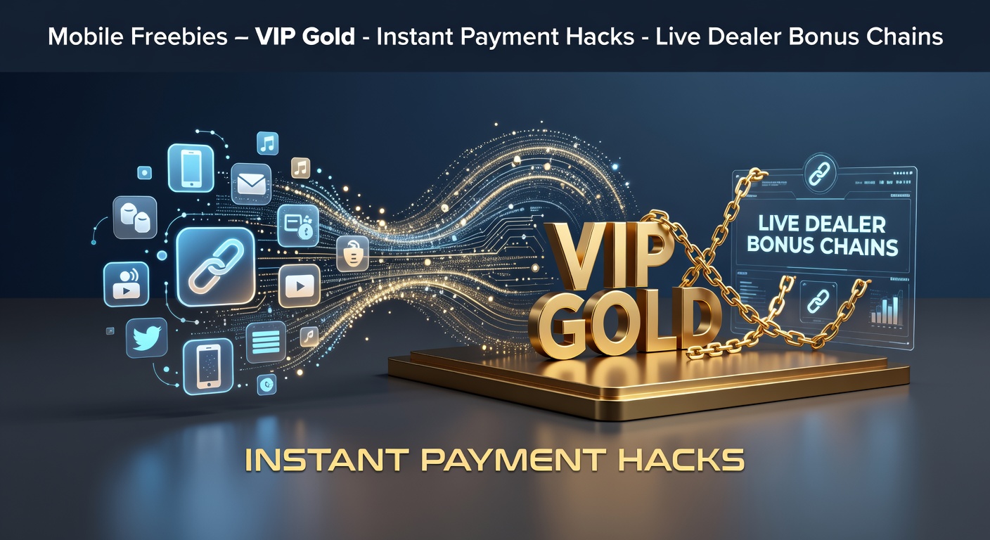 Smartphone met mobiele casino-app die gratis spins en VIP-badges toont, met live dealer tafels op de achtergrond