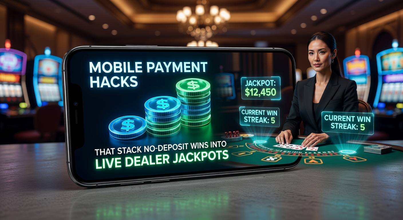 Smartphone met open casino-app en mobiele betaalopties, inclusief live dealer tafels op het scherm