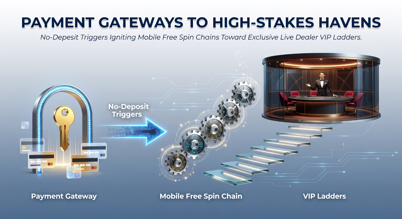 Schematische weergave van betalingsgateways die no-deposit bonussen verbinden met VIP-ladders in mobiele casino-apps