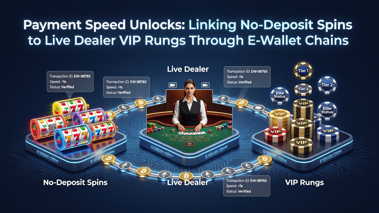 Grafiek die de versnelling van VIP progressie via e-wallets en no-deposit spins weergeeft