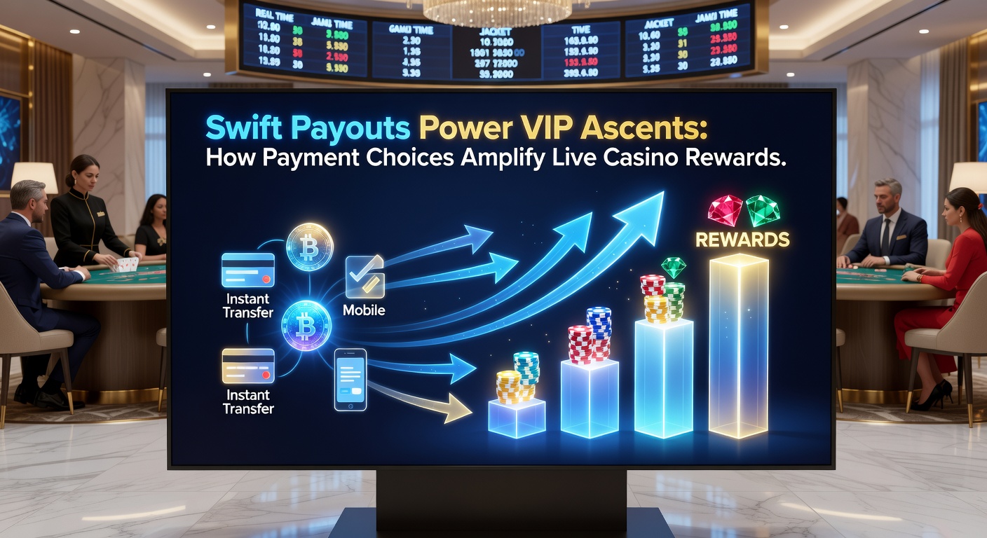 Speler aan een live casino tafel met VIP-badge, symboliserend versnelde beloningen door snelle betaalopties