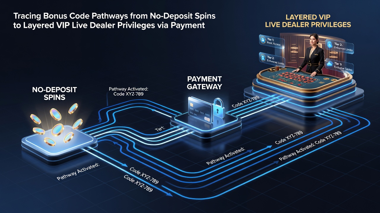 Diagram van gelaagde VIP live dealer privileges verbonden met betalingsgateways