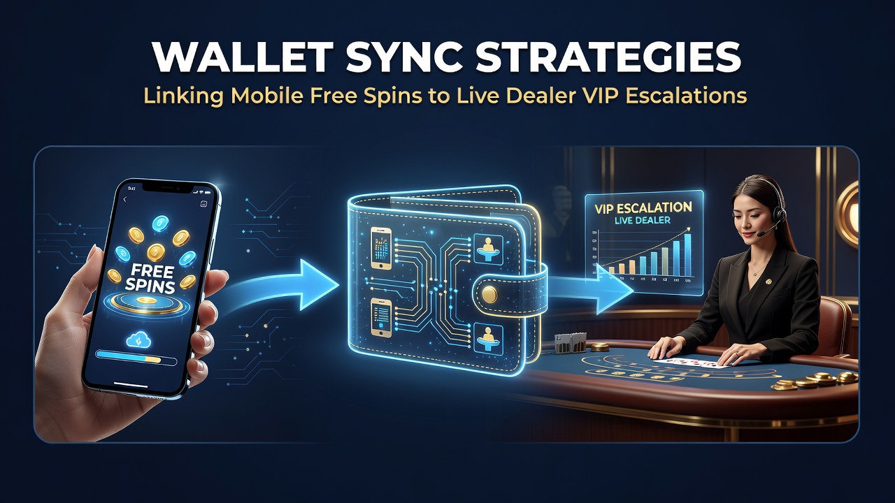 Diagram van live dealer VIP-niveaus verbonden met mobiele sync-systemen